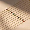 eManco Personalized Minimalist Birthstone Bracelet Stainless Steel PVD Gold Color Women's Birthday Gifts Daily Wear Celebrations