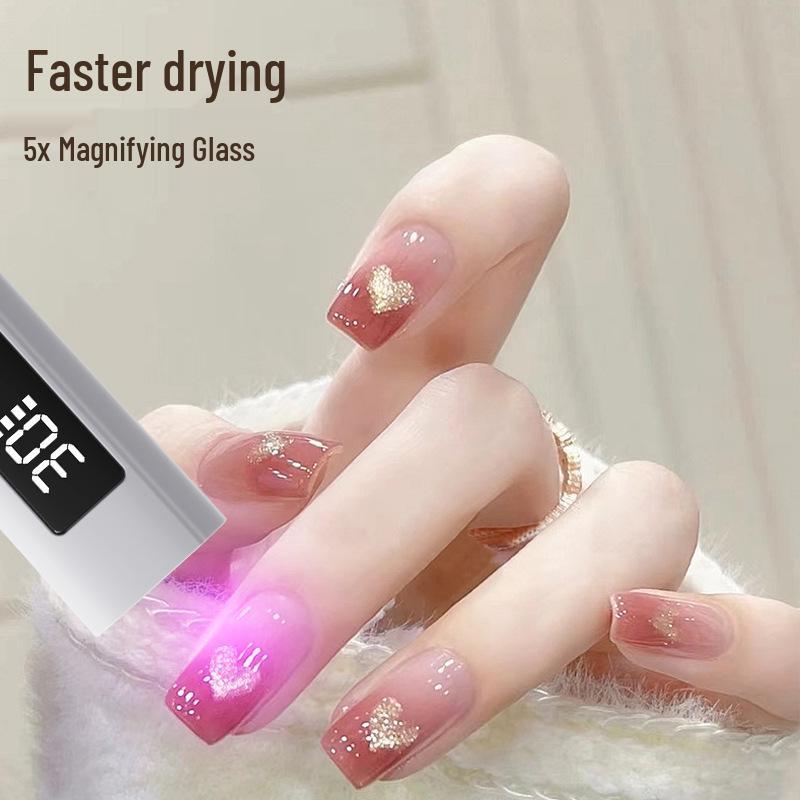 UV Nail Art Mini Portable Rechargeable Curing Lamp - Salon Exclusive Handheld Straight Lamp