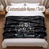 Sex Pistols Printed Flannel Blanket Custom Name Text Soft Warm Throw For Bedroom Holiday Gift