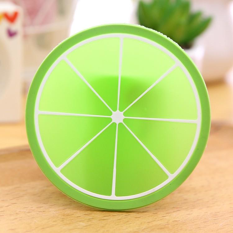 Anti-slip Heat-insulating Creative Fruit Soft Glue PVC Anti-slip And Anti-scalding Table Mats Cup Mats