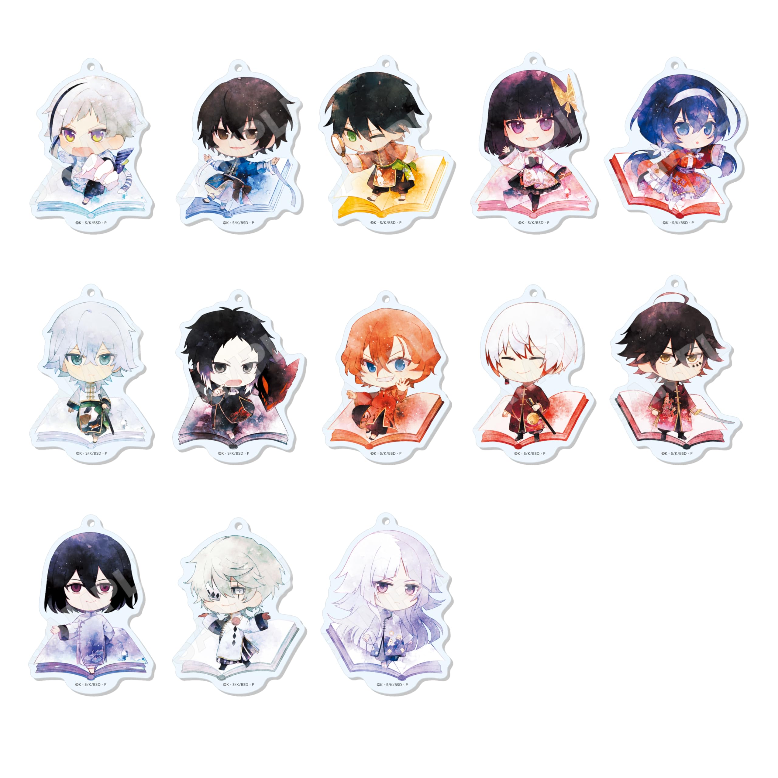 

Bungo Stray Dogs Круглый акриловый брелок-подставка Коробка с одеждой [Китайская версия] 13 штук