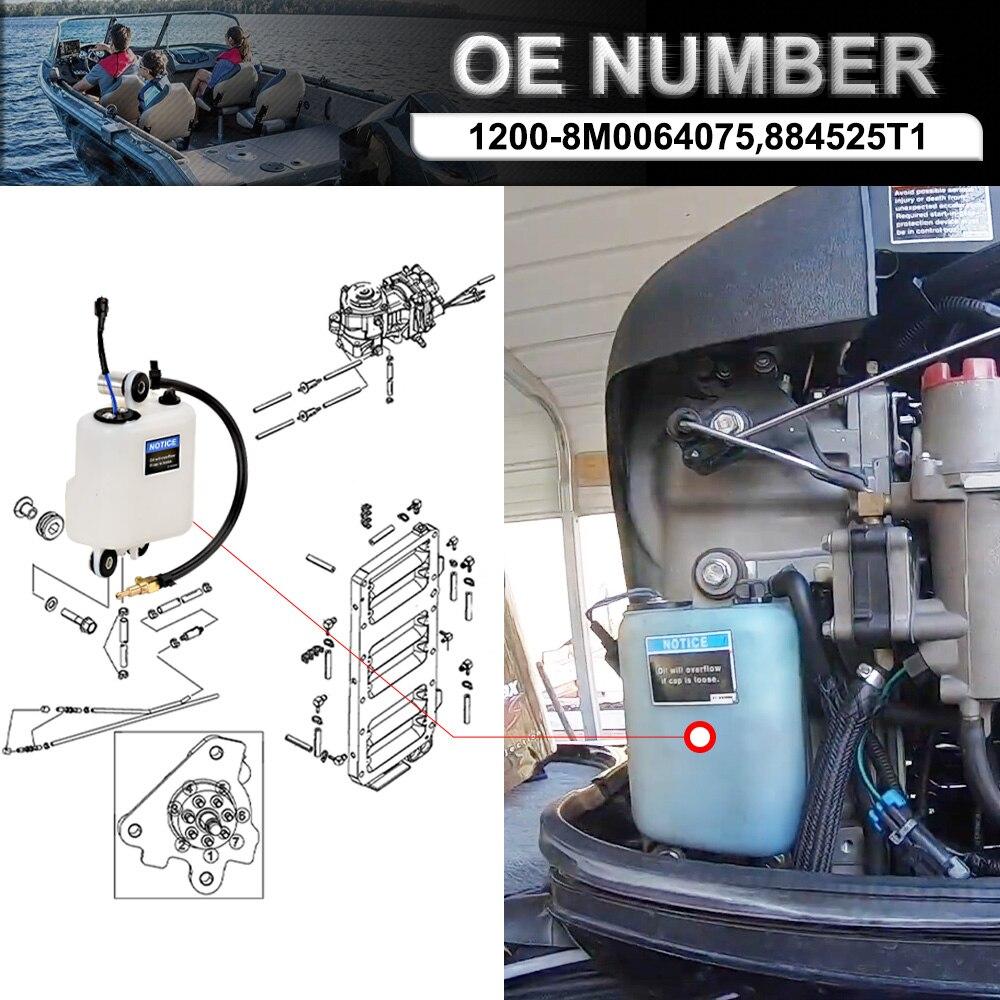 Outboard Oil Tank Assembly for Mercury Mariner 884525T1 8M0064075 1200-8M0064075 200HP 225HP 250HP 2000-2013