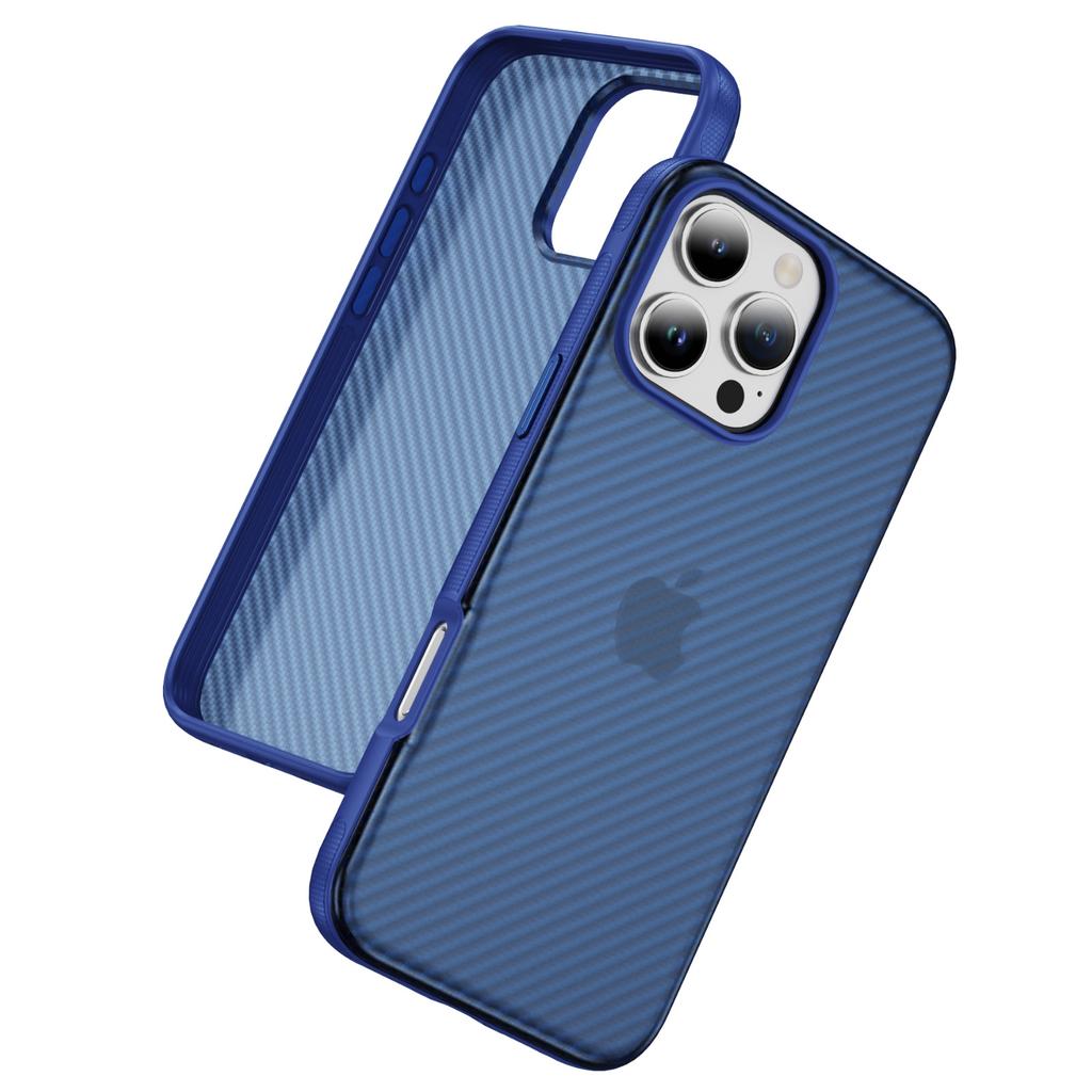 New Mobile Phone Case Ins Light Luxury Premium Pivot Case Carbon Fiber Pattern for IP16PROMAX