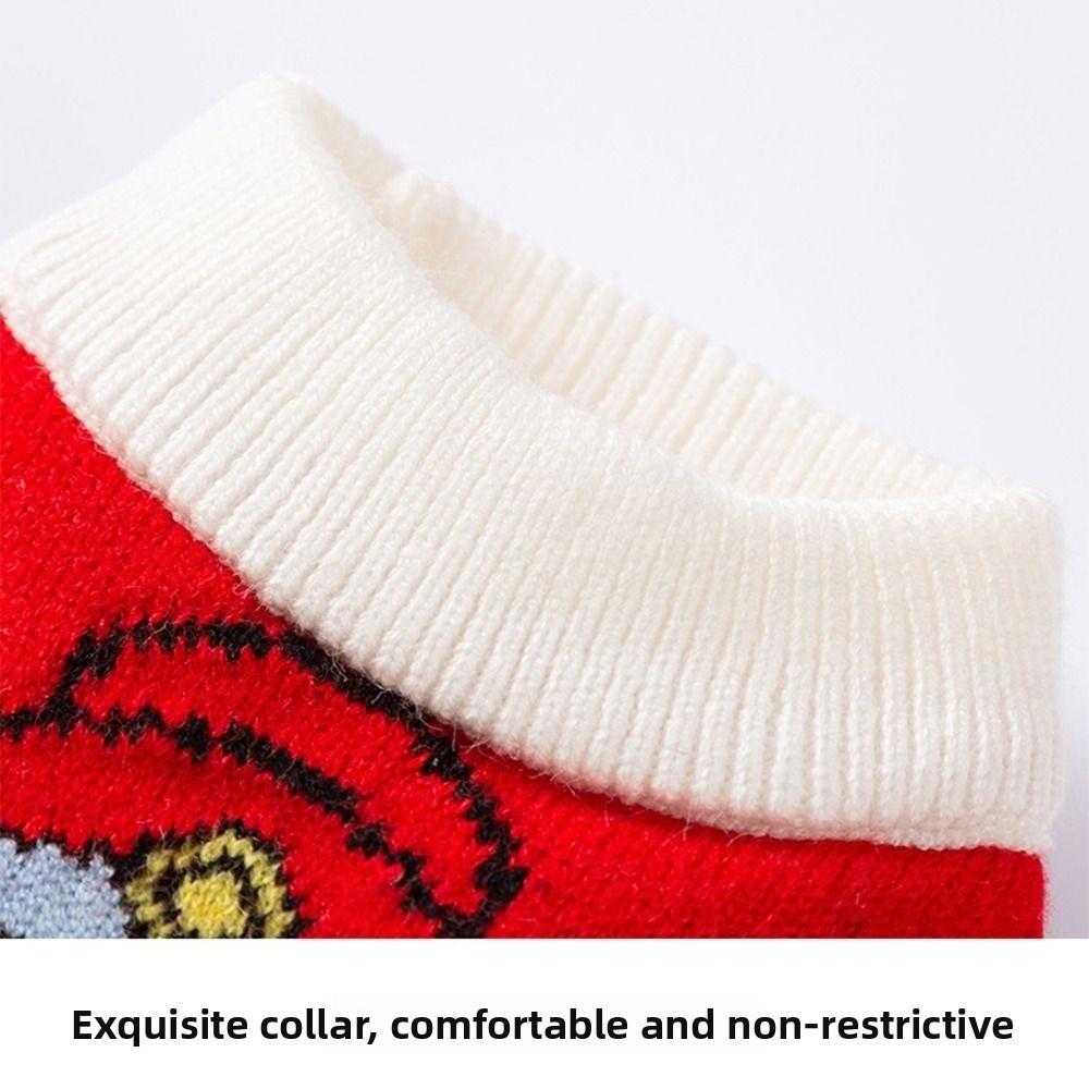 Funny Cute Puppy Clothes Lightweight Winter Knitted Pet Coat New Year's Cat Warm Vest  Pet Supplies