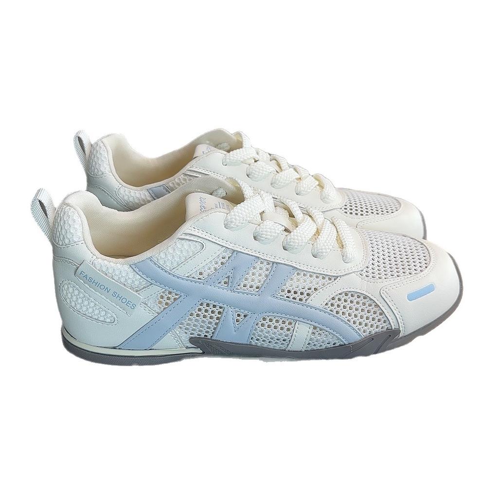 Summer thin mesh breathable leather women's shoes soft sole new casual sports shoes