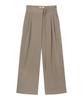 DEINET Belted Wrap Trousers In Beige
