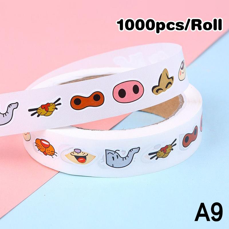 1000pcs/roll Self-Adhesive Eye Stickers Mini Eye Shaped Sticker For DIY Crafts, Party Decorations Home Decor School Supplies