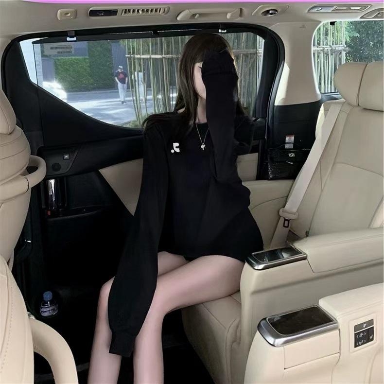 

Women s Trendy Brand Long Sleeve Printed Loose Top Small чорний