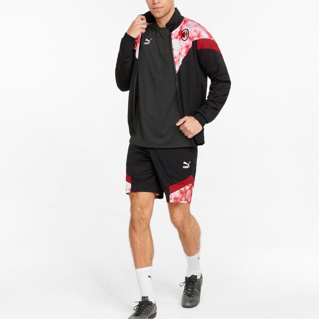 Puma SS22 Mesh Casual Sports Long Sleeve Football Jacket Men Jacket Black 765083-01