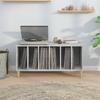 VidaXL Armoire à Disques, Armoire Latérale avec Rangement, Meuble pour Tourne-Disque, Buffet de Salon, Industriel, Gris 831977