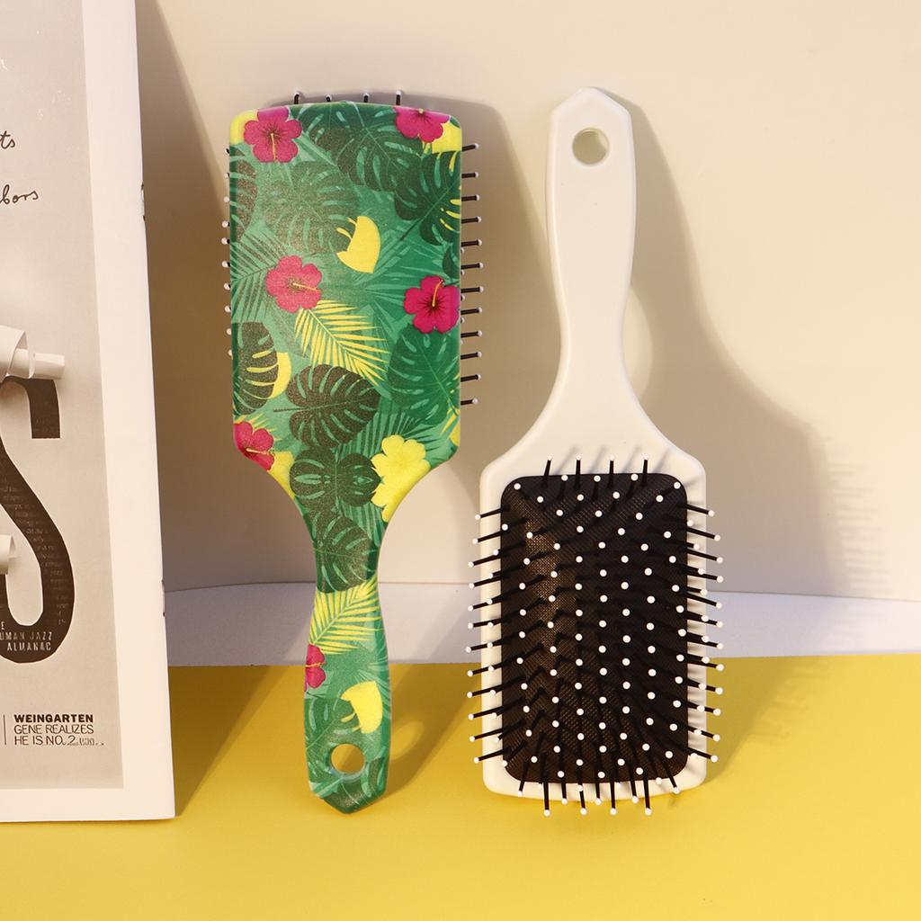 1 pc plant themed air cushion comb, fashionable hair care tool, elegant comb, durable plastic brush,Special for real hair wigs