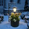 Solar Lamp Post with Planter 2-in-1 Solar Powered Light Plant Pot Waterproof Decorative Light for Garden Yard Front Porch