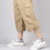 Men's Capris Summer Multi Pocket Capris Men's Loose Large Wide Leg Workwear Shorts Straight Leg Sports Middle Pants