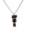 Wood Block Robot Pendant Necklace Adjustable Length Punk Neckchain Stylish Leather Cord Accessory Fade Resistant Chokers