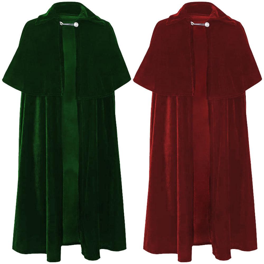 Mantello di Velluto Vampirico Per Cosplay di Halloween Con Stile Fantasy Per Adulti e Bambini