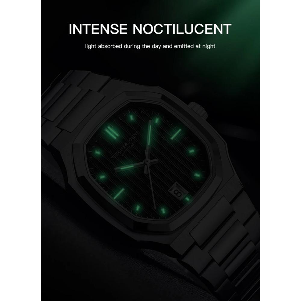 Orologio Meccanico Automatico Uomo SPECHT&SOHNE 38mm – Elegante, Cassa In Acciaio, Vetro Zaffiro, Movimento Giapponese NH35A