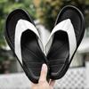 Fashion Stylish Non-Slip Real Leather Men Slippers Simple Sandals Lightweight Man Half Drag Quick Dry Men Flip Flops Outdoor Beach Shoes