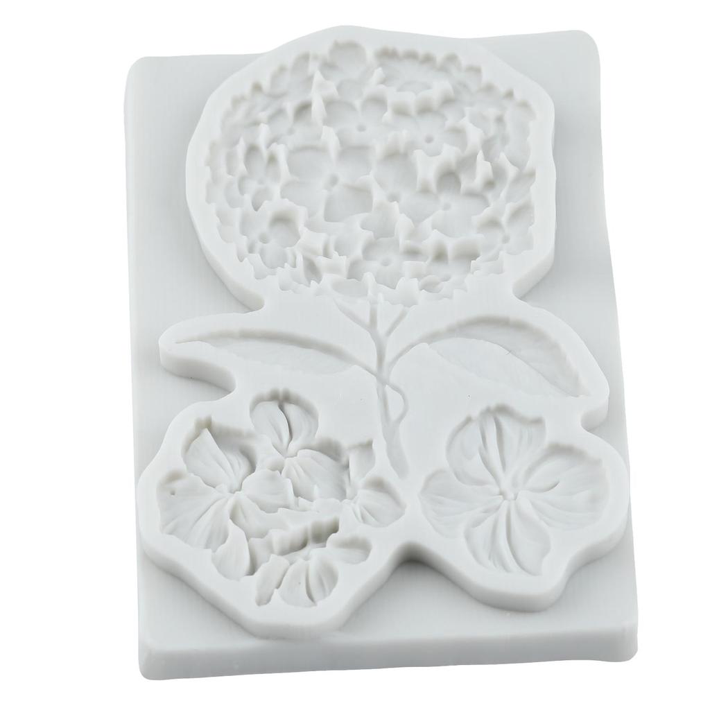 Stampo in Silicone a Forma di Fiore Fiore di Ortensia Stampi per Fondant Strumenti per Decorare Torte Topper per Cupcake Caramelle Argilla in Resina Stampo per Cioccolato Gumpaste