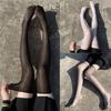 Women Shiny Ultra-Thin Silky Thigh High Stockings Sexy Oily Bright Shimmery Over Knee Long Socks Glossy Hosiery Clubwear