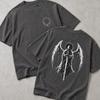 Gotisches Engelsritter-Shirt: Comfort Colors 1717 Dark Fantasy T-Shirt mit Druck vorne und hinten