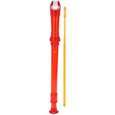 8?Loch Klarinette ABS Transparent mit Reinigungsstab Tragbares Sopran-Blasinstrument Rot