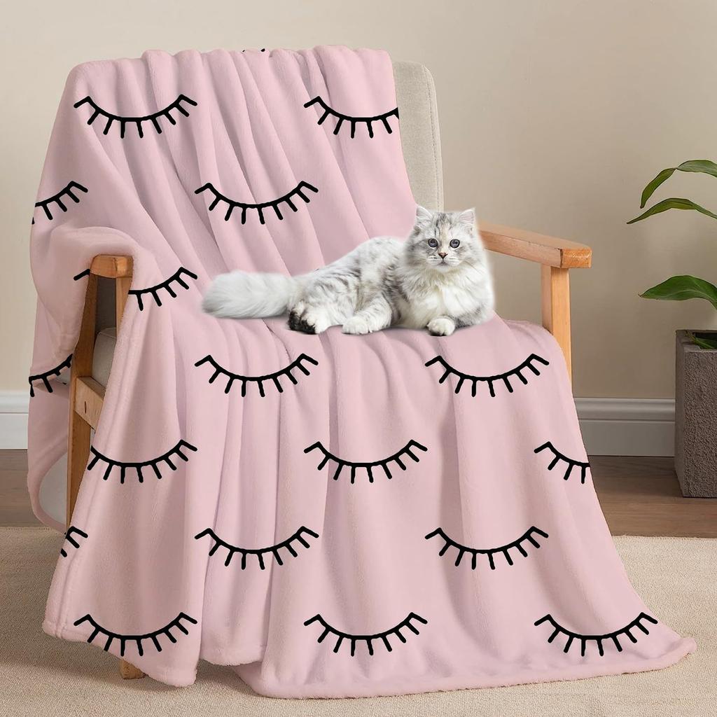 Eyelash Blanket Flannel Digital Print Blanket Warm Lunch Break Blanket Gift Blanket
