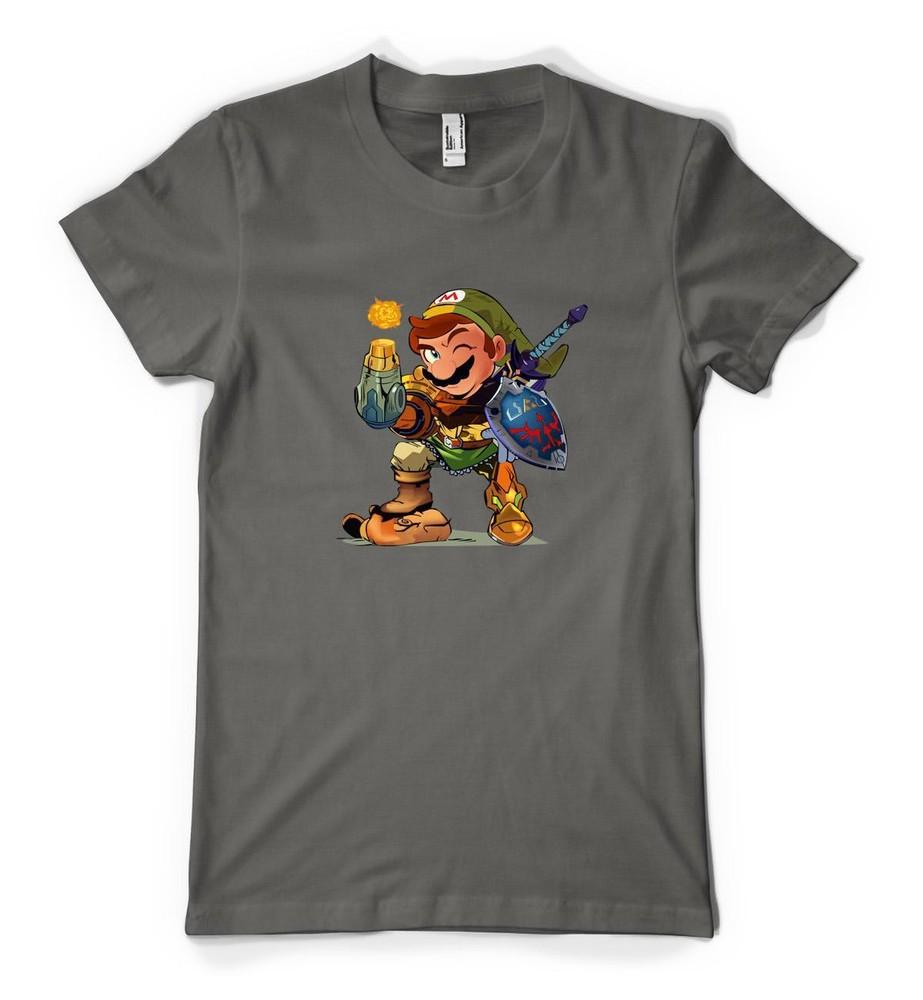 

Link Mario Mash Up Zelda Plumber Gamer Gaming Personalised Unisex Kids T Shirt 2XL