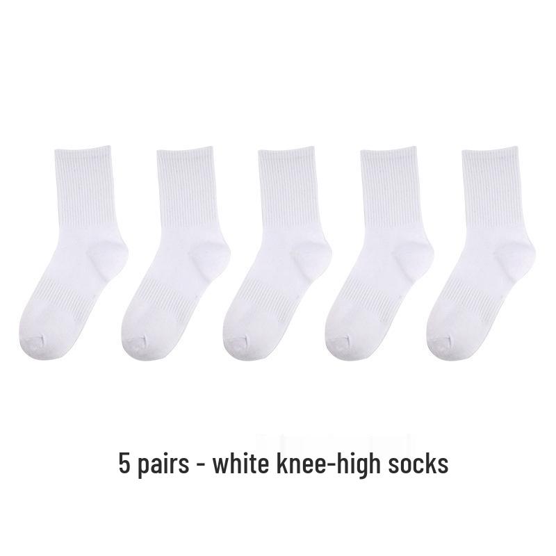 Unisex Ankle & Mid-Calf Sports Socks - Solid Colors for All Seasons