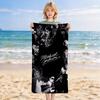 Mj Collage Stylish Digital Printing Beach Towel Quick‑Drying Absorbent Blanket for Beach Pool Gym Travel C3185