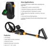 MD1008A Handheld metal Gold detector pointer, treasure underground metal detector, Tracker Finder with waterproof search coil