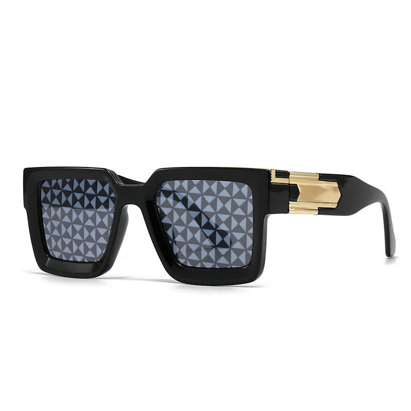 Classic Big Concave Frame Square Sunglasses Women For Men Luxury Brand Designer Vintage Punk Sunglasses Popular Driving Shades