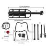 Enkrio Bicycle Carrier, Lightweight, Extendable Rear Carrier, 50kg Load Capacity, Retrofit Luggage Rack, Easy Installation, Includes Reflector