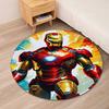 Iron Man Printed Round Rug Carpet Chair Rug Area Rug Entryway Doormats,for Office Chair Living Room Bedroom Kitchen Room.