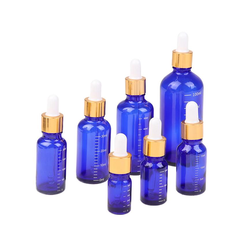 5 ml – 100 ml Tropfflaschen mit Skala, Reagenz, Augentropfen, blaues Glas, Aromatherapie-Flüssigkeitspipettenflasche, nachfüllbare Flaschen für unterwegs