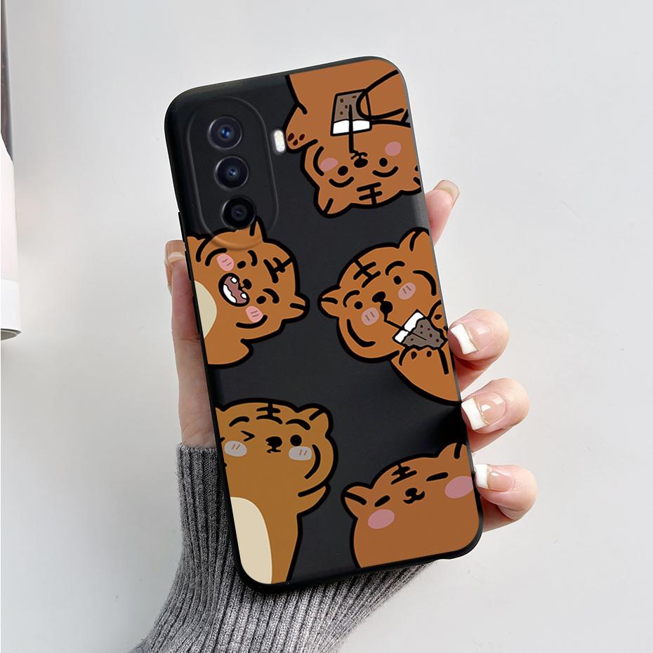 Silikon-Rückseite mit niedlichem Panda-Hasenmotiv für Huawei NOVA Y70 (6,75 Zoll).