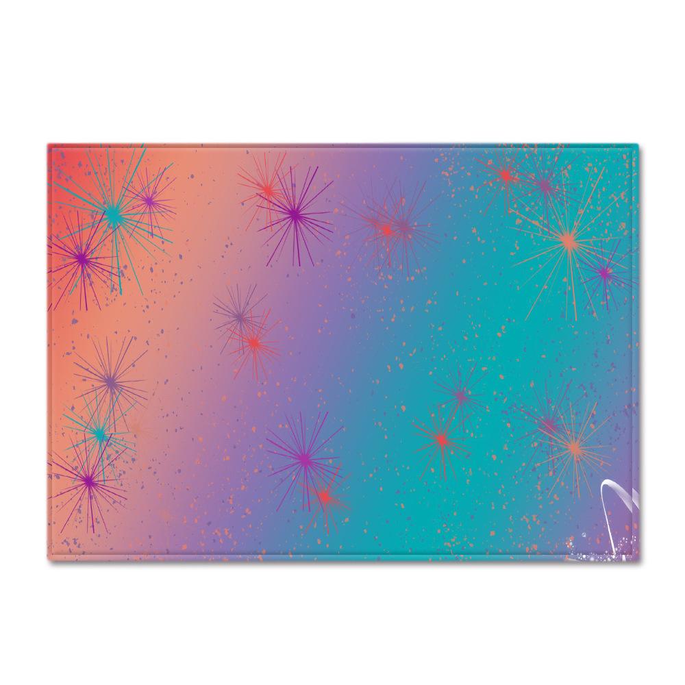 

Gradual Change Large Carpet Feather Wind Bedroom Floor Mat 1.5*1