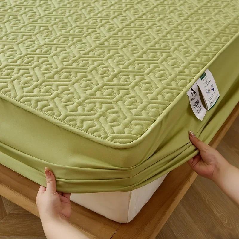 Pure Cotton Quilted Mattress Pad Topper Customized Anti-bacterial Queen King Size Bed Pad Protector Cover Without Pillowcase