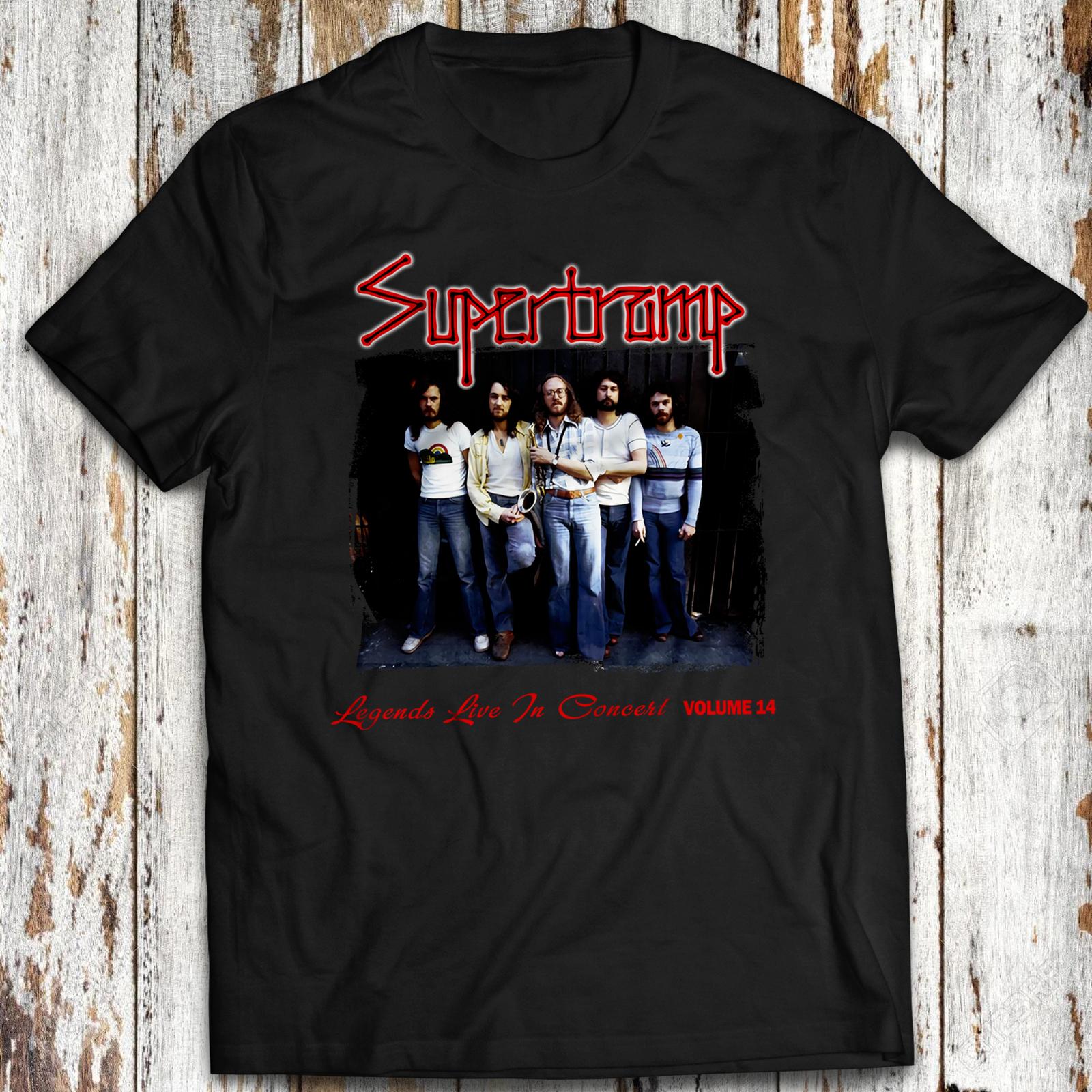 Rock Music Cotton Shirt Supertramp Band Roger Hodgson Breakfast in America M
