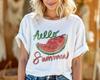 Hello Summer Watermelon T-Shirt Fruit Tee Summer Beach Vacation Unisex A72