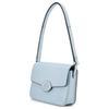 Tory Burch Robinson 21 Magnetic Flap Closure Crocodile Pattern Embossed Leather Handheld Crossbody Shoulder Bag Women Bags Mist-Blue 140610-403