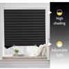 Pleated Window Blinds Temporary Window Shades Cordless Light Filtering Pleated Paper Shades Room Darkening Blind for Home Office