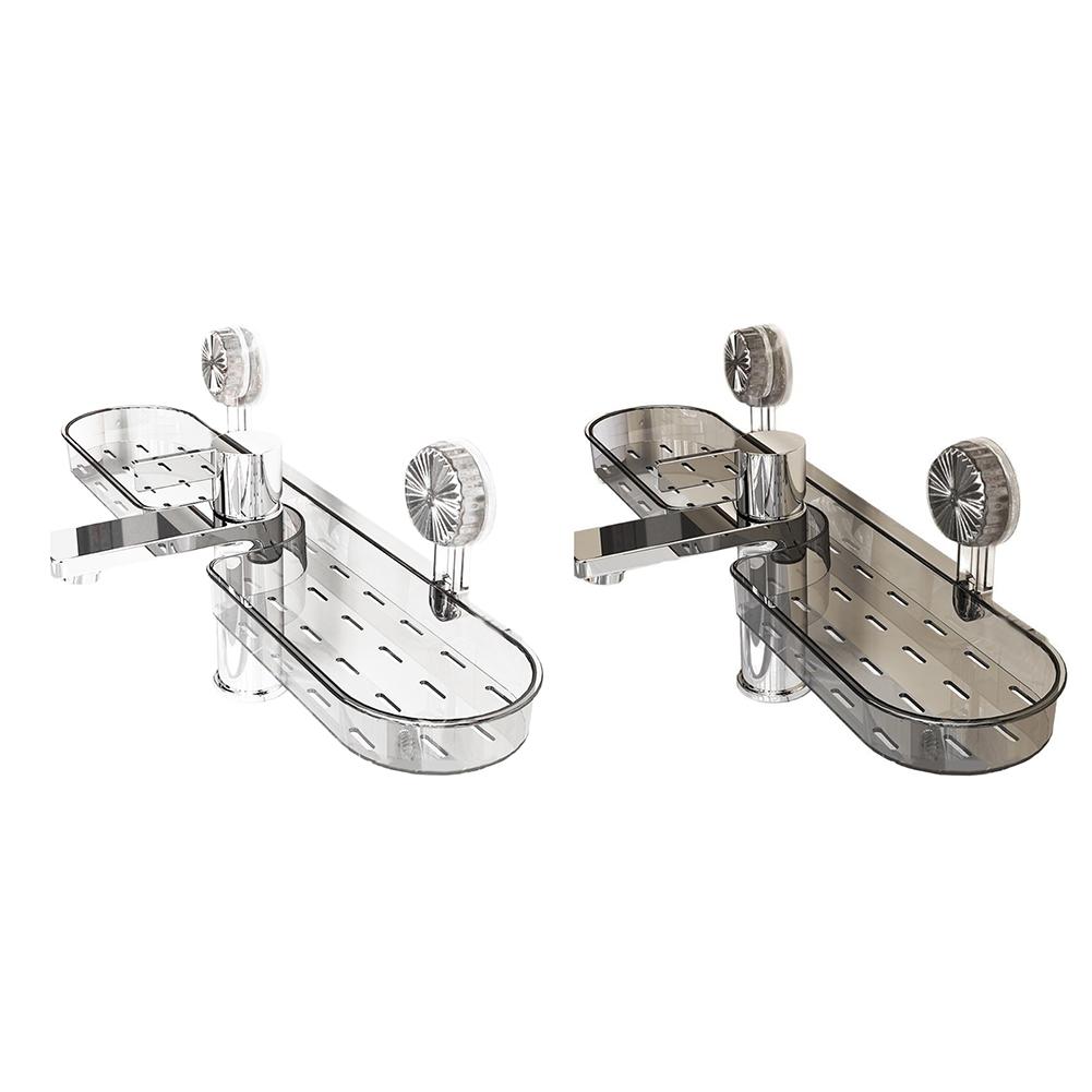 Bathroom Organizer Faucet Storage Suction Cup Shelf