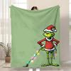 Movie Christmas Green The GrinchS Throw Soft Coral Fleece Blanket 310gsm Fluffy Warm Throw for Sofa Bed Couch Bedroom Decor