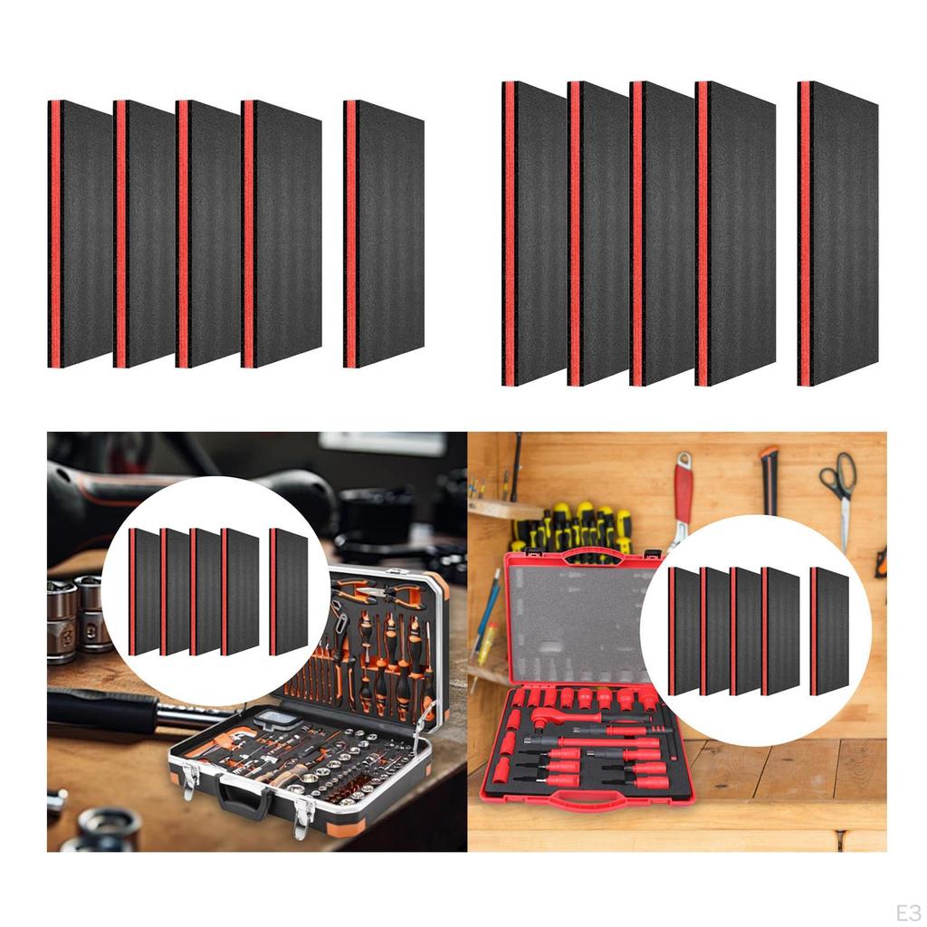 5 szt. Wkładek piankowych, Wyściółek, Amortyzujących, Możliwych do cięcia, do DIY, Rzemiosła, Przechowywania, Skrzynek narzędziowych
