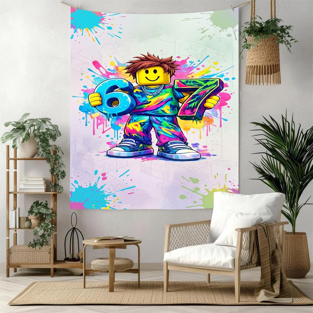 Roblox Vægdekoration Vægtæppe Kunst Til Kæledyrs Mindesmærke Fødselsdag Bryllupsfest Baggrund Familiegave