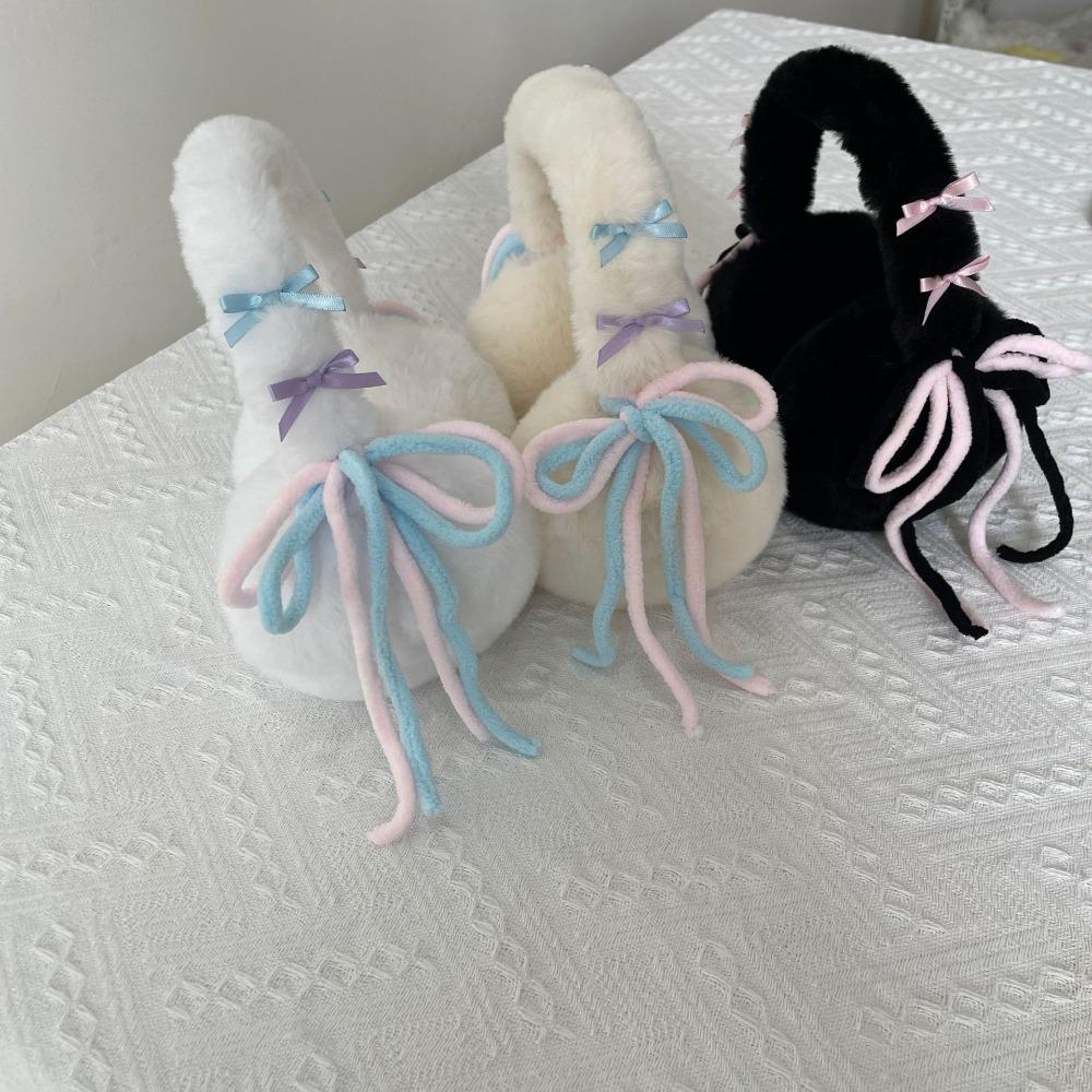 Y2k Winter Ear Warmer Earflap Plush Ear Cover Fashion Bowknot Earmuffs  Girls