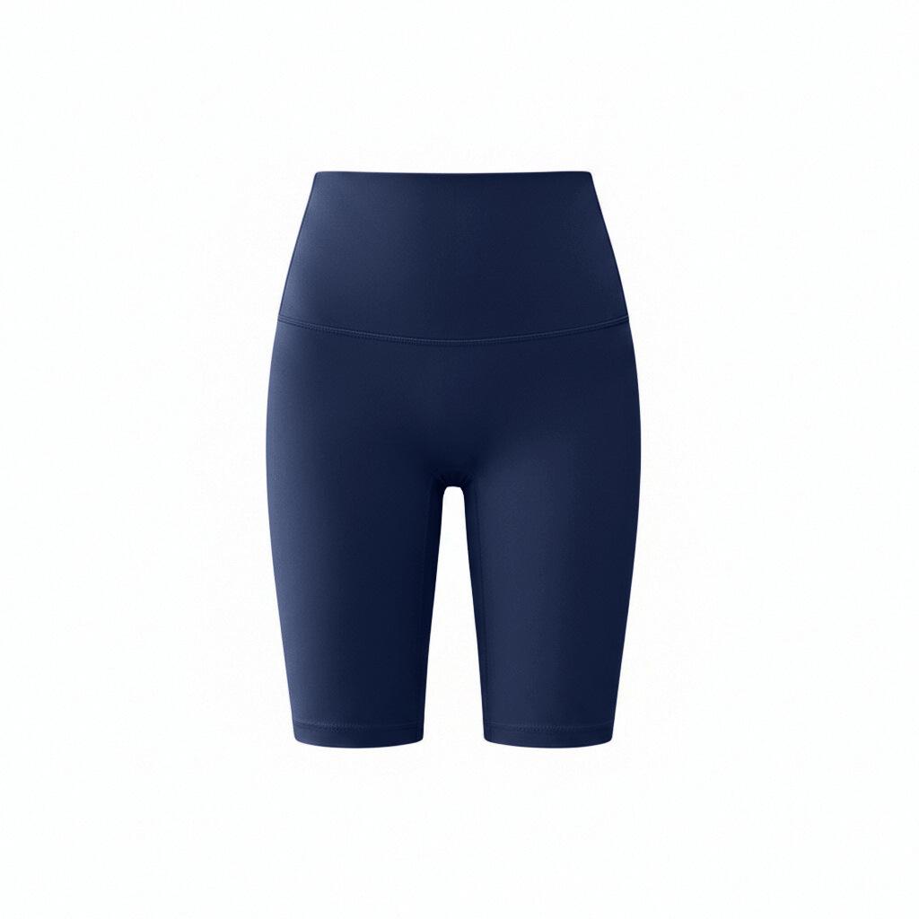 Spring T-line high-waisted yoga shorts nude tightness hip lift peach fitness quick-drying sports five-point yoga pants