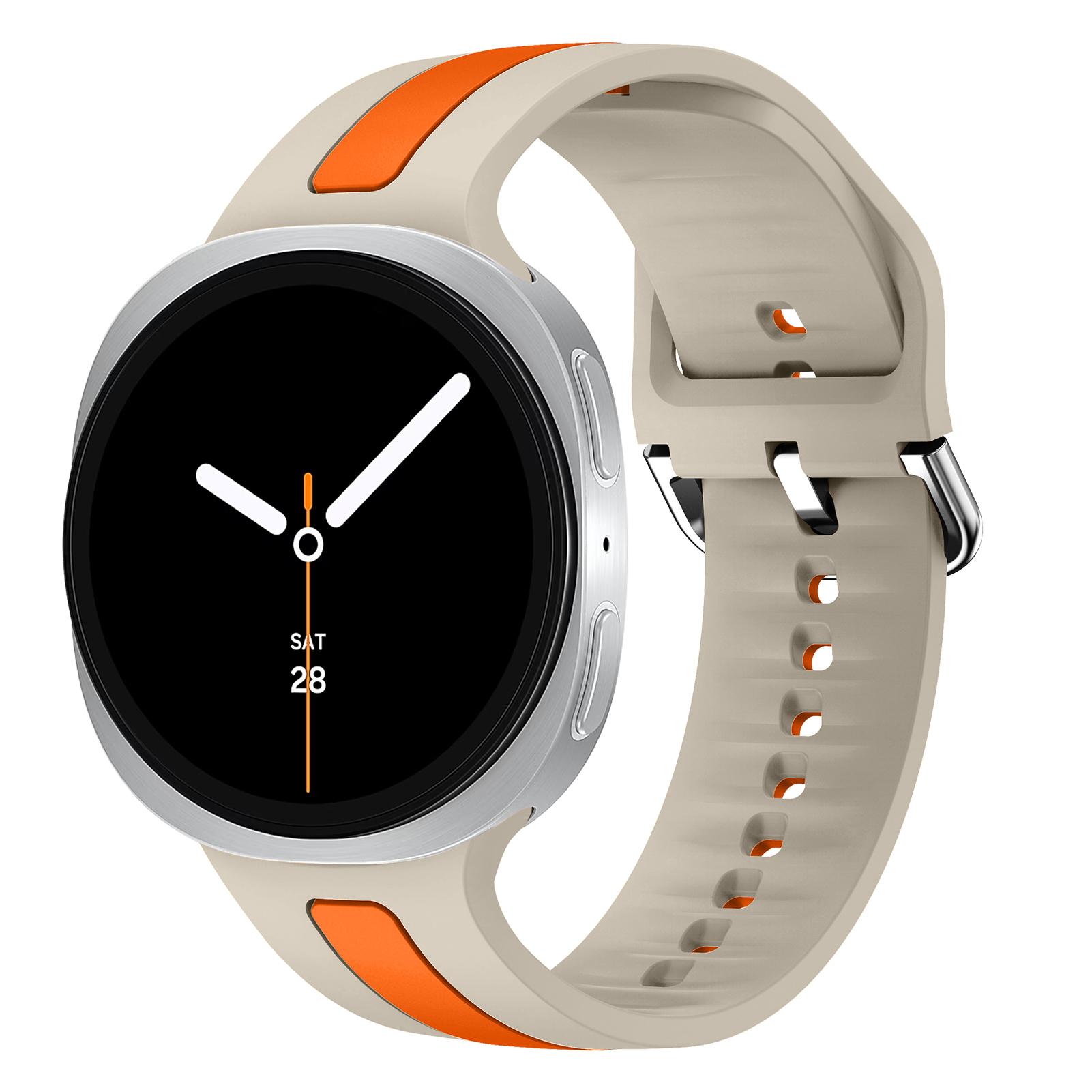 

Sport silicone band for Samsung Galaxy Watch 8 Strap 40mm 44mm Replacement Two-Tone Bracelet correa Galaxy Watch 8 classic 46mm Galaxy watch 8 44mm