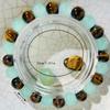 Bracciale Fortuna e Denaro Aventurina Verde Occhio di Tigre Bracciale Curativo e Decompressione