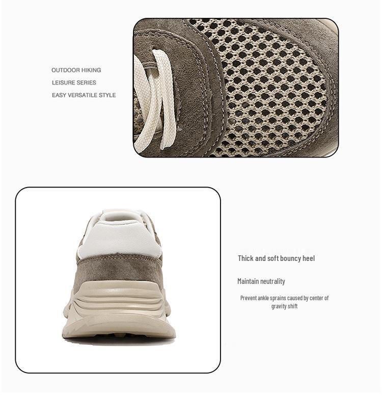 Men's Lightweight Versatile Mesh Low-Top Casual Shoes: Fashionable, Breathable, Outdoor-Friendly